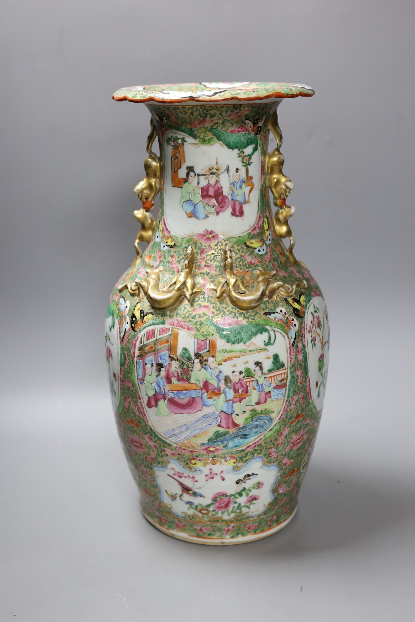 A Chinese famille rose vase